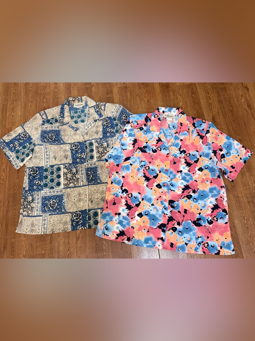 Women’s Tops (2) by Donnkenny - Button-Up - Multicolor - Size XL